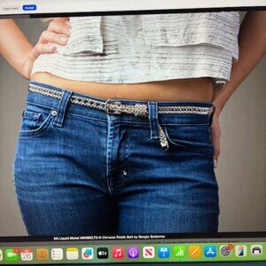 SG Liquid Metal MINIBELT2-N Chrome Finish Belt by Sergio Gutierrez